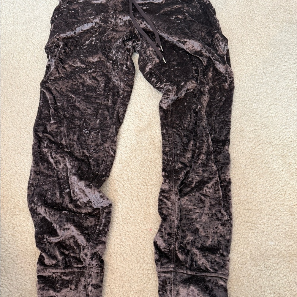 Lululemon Athletica Velvet Joggers in Deep Brown